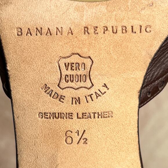 Vintage Y2K Banana Republic Strappy Kitten Heel Floral Open Toe Shoes Euro Indie - Picture 4 of 10